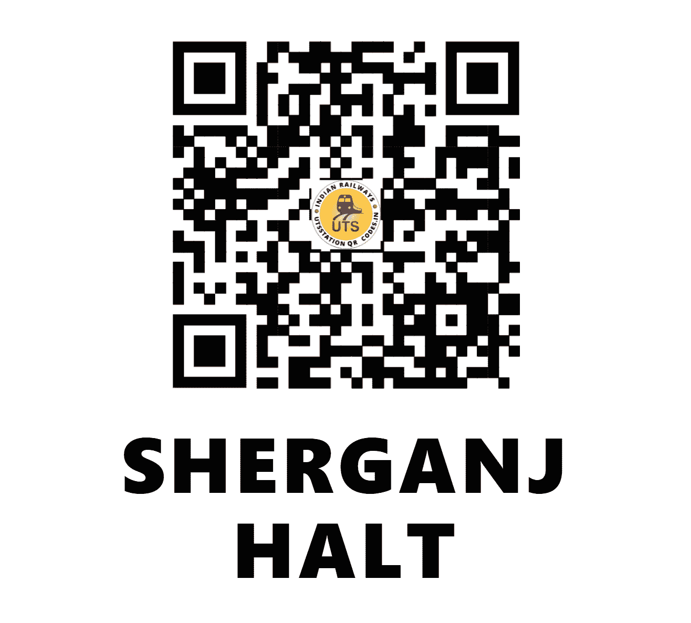 UTS QR Code for SHERGANJ HALT - SNZ (NE - UTTAR PRADESH)